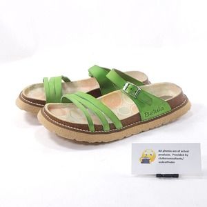 Betula by Birkenstock 3 Toe Strap Casual Sandals Womens Size 7 38 Green